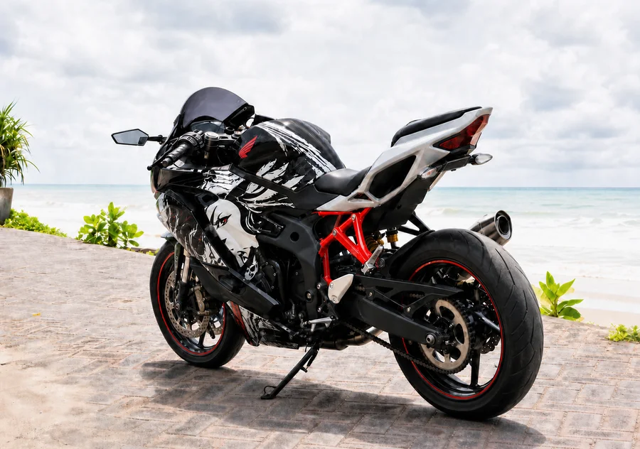 Black and red Honda CBR250RR ABS parallel-twin sport bike with full fairings and raised tail